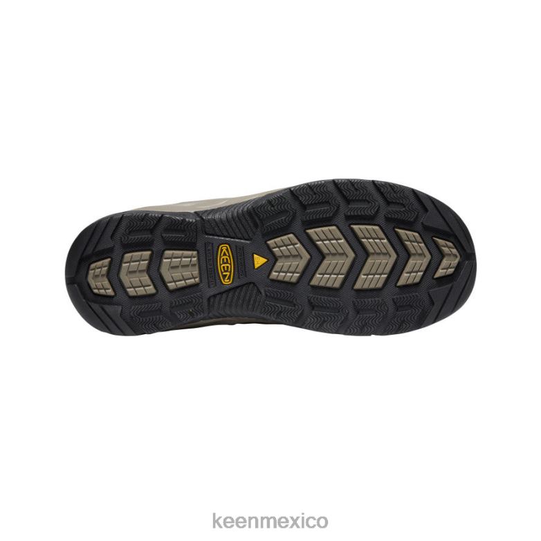 KEEN Bota impermeable Flint II (puntera de acero) hombres marrón cascada/azul orión calzado TXRFD181