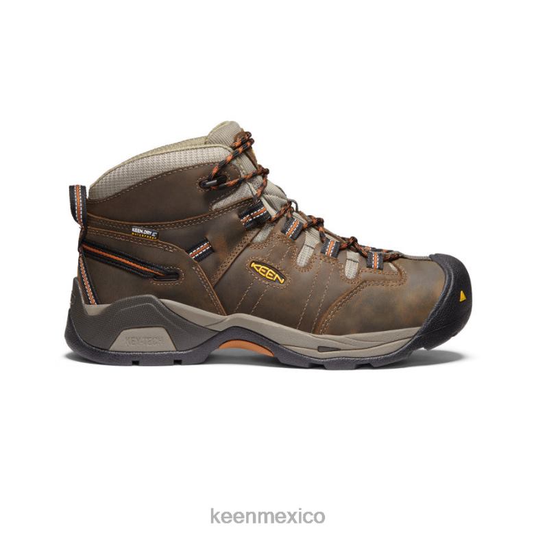 KEEN Bota impermeable detroit xt (puntera blanda) hombres negro oliva/cuero marrón calzado TXRFD178