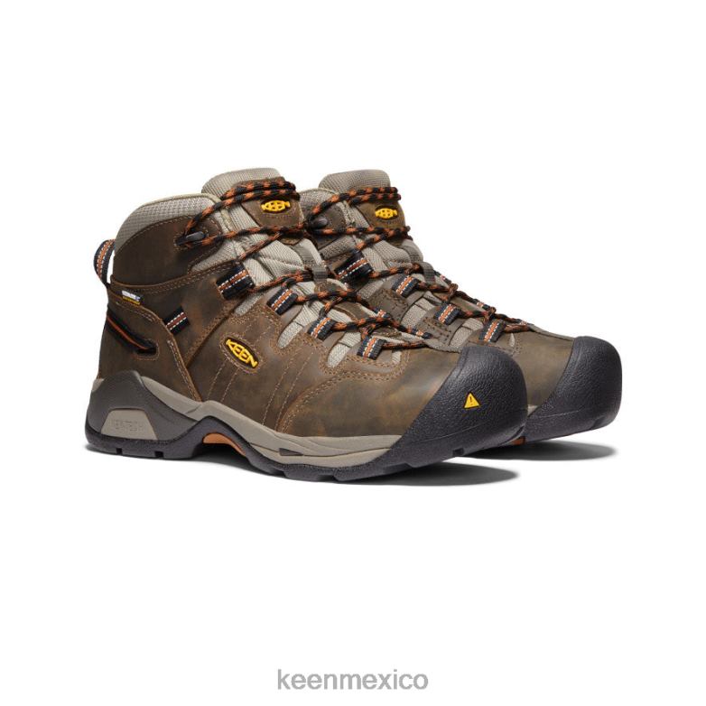 KEEN Bota impermeable detroit xt (puntera blanda) hombres negro oliva/cuero marrón calzado TXRFD178