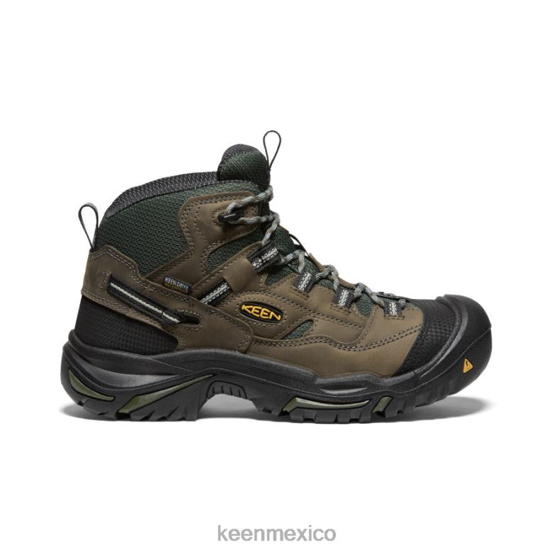 KEEN Braddock impermeable medio (puntera de acero) hombres gárgola/noche del bosque calzado TXRFD354