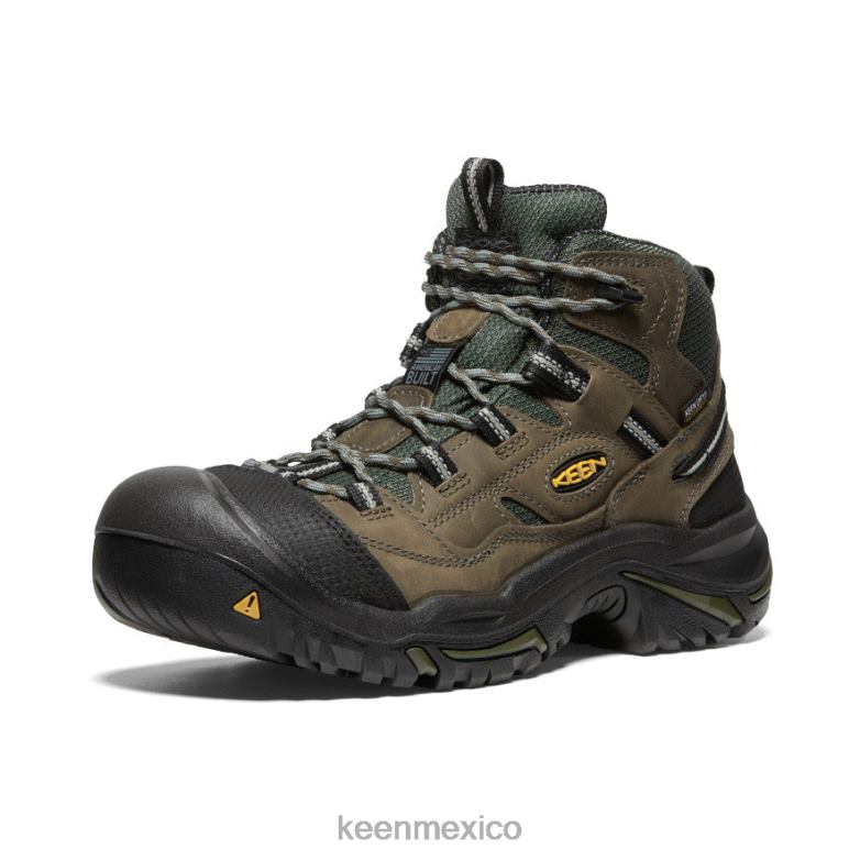 KEEN Braddock impermeable medio (puntera de acero) hombres gárgola/noche del bosque calzado TXRFD354