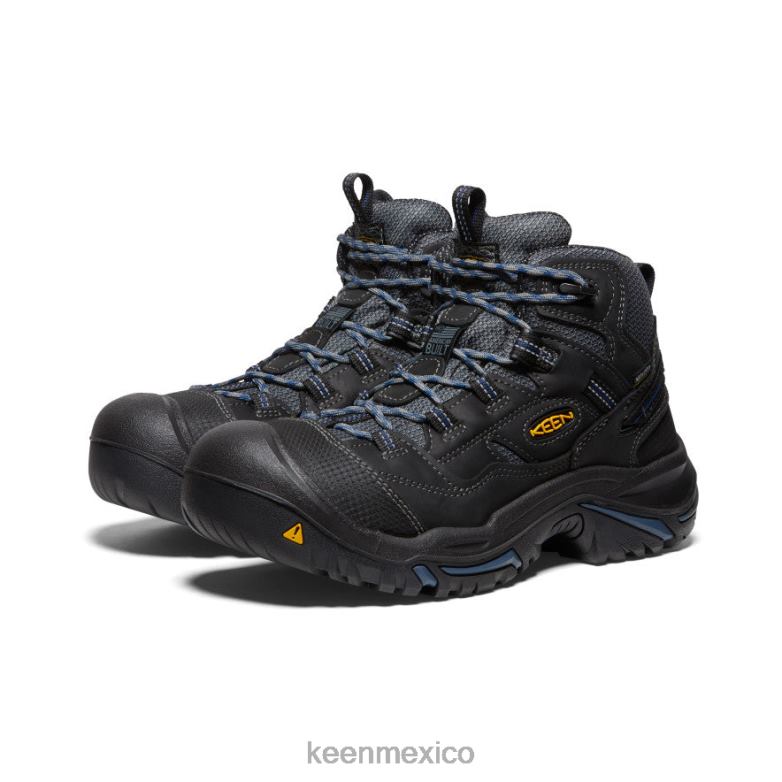 KEEN Braddock impermeable medio (puntera suave) hombres cuervo/azul finca calzado TXRFD367