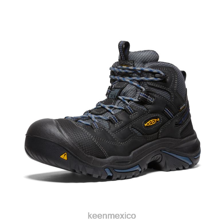 KEEN Braddock impermeable medio (puntera suave) hombres cuervo/azul finca calzado TXRFD367