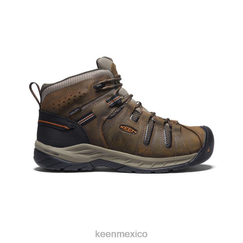 KEEN Flint II impermeable medio (puntera blanda) hombres aceituna negra/atigrado calzado TXRFD75