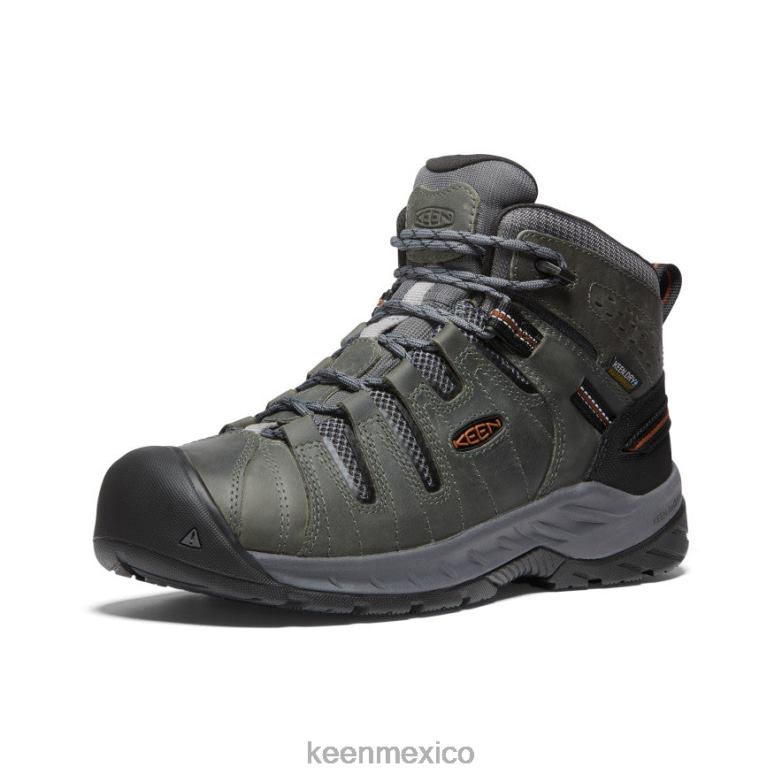 KEEN Flint II impermeable medio (puntera blanda) hombres gris acero/carey calzado TXRFD76