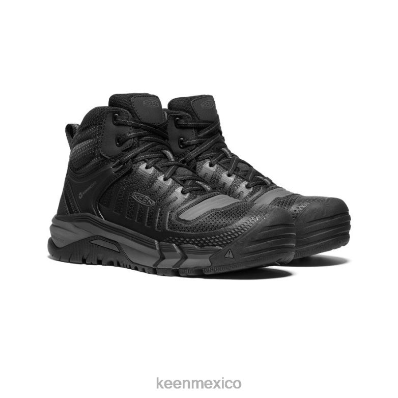 KEEN Kansas City Mid (puntera de fibra de carbono) hombres negro/pistola calzado TXRFD194