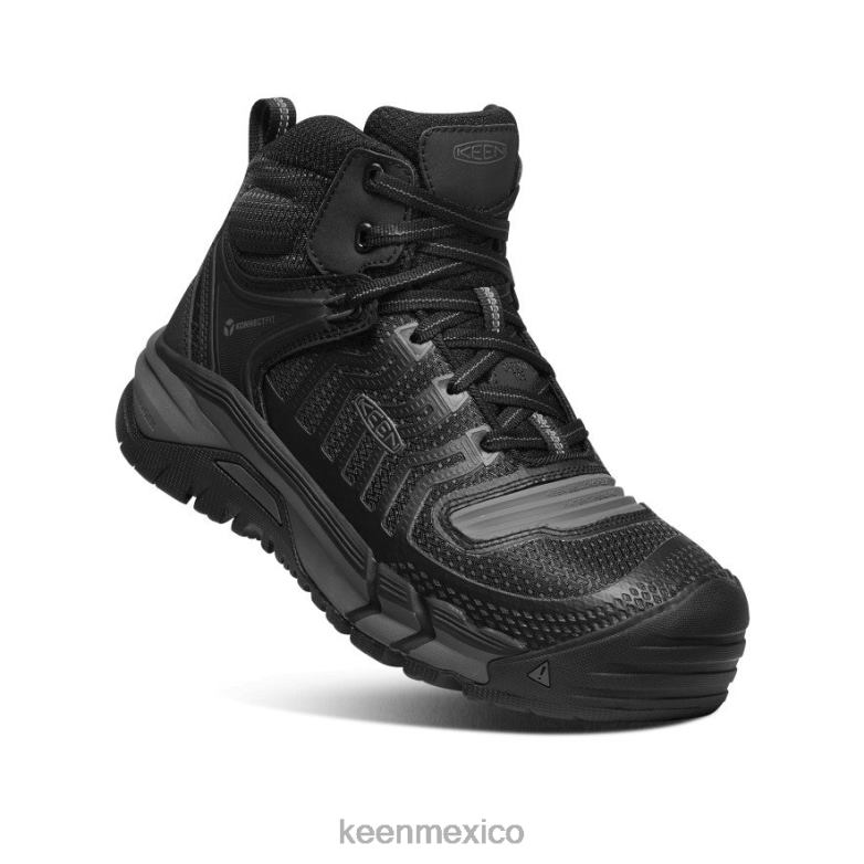 KEEN Kansas City Mid (puntera de fibra de carbono) hombres negro/pistola calzado TXRFD194