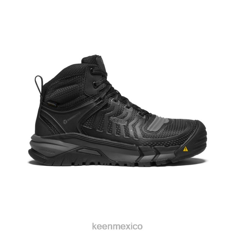 KEEN Kansas City impermeable medio (puntera de fibra de carbono) hombres negro/pistola calzado TXRFD161