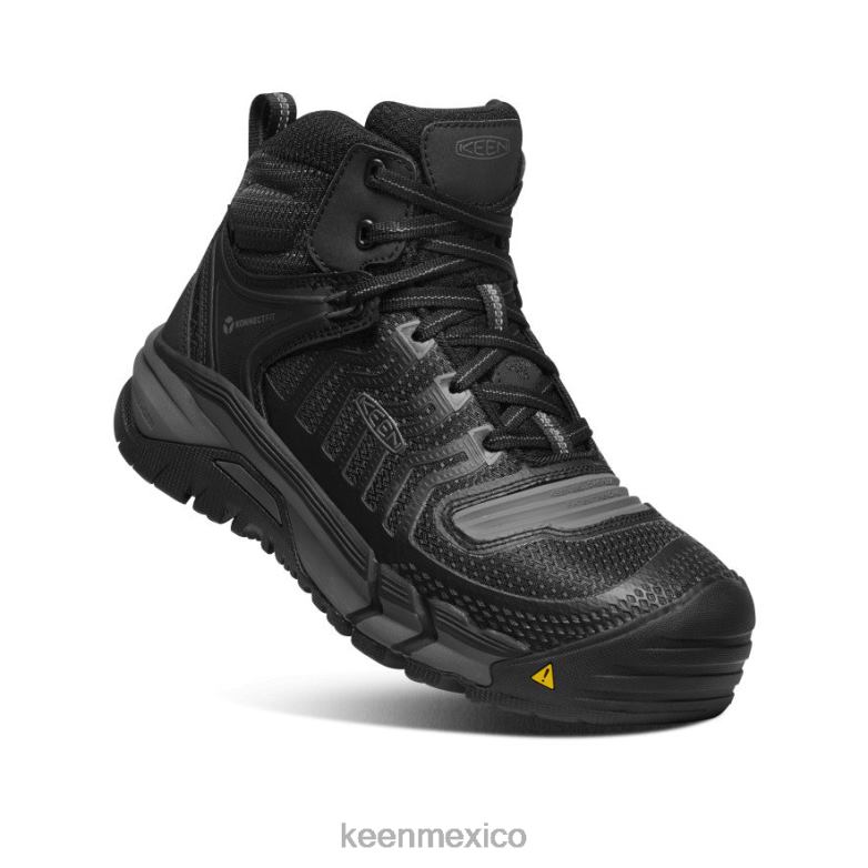 KEEN Kansas City impermeable medio (puntera de fibra de carbono) hombres negro/pistola calzado TXRFD161
