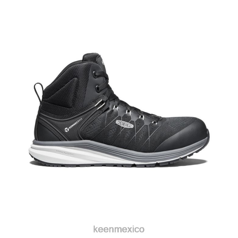 KEEN Vista Energy Mid (puntera de fibra de carbono) hombres vapor/negro calzado TXRFD140