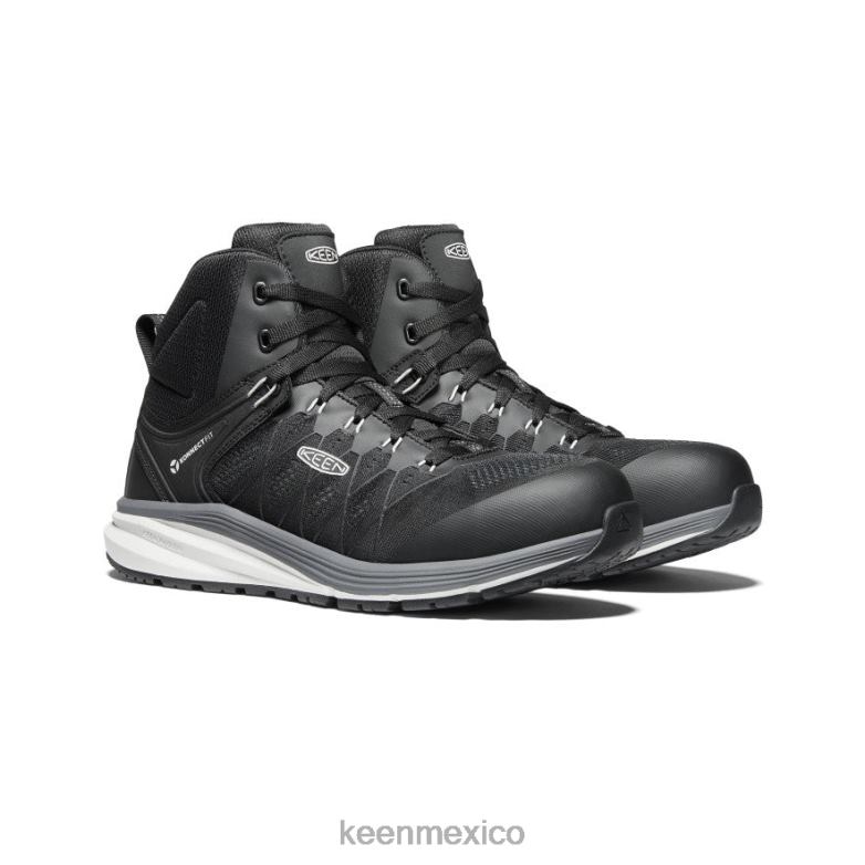 KEEN Vista Energy Mid (puntera de fibra de carbono) hombres vapor/negro calzado TXRFD140