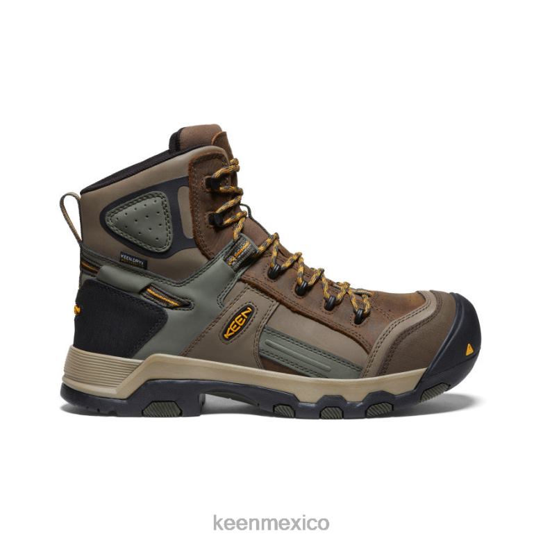 KEEN davenport al impermeable medio (puntera compuesta) hombres shitake/noche del bosque calzado TXRFD289