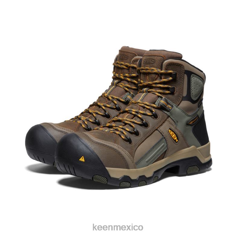 KEEN davenport al impermeable medio (puntera compuesta) hombres shitake/noche del bosque calzado TXRFD289