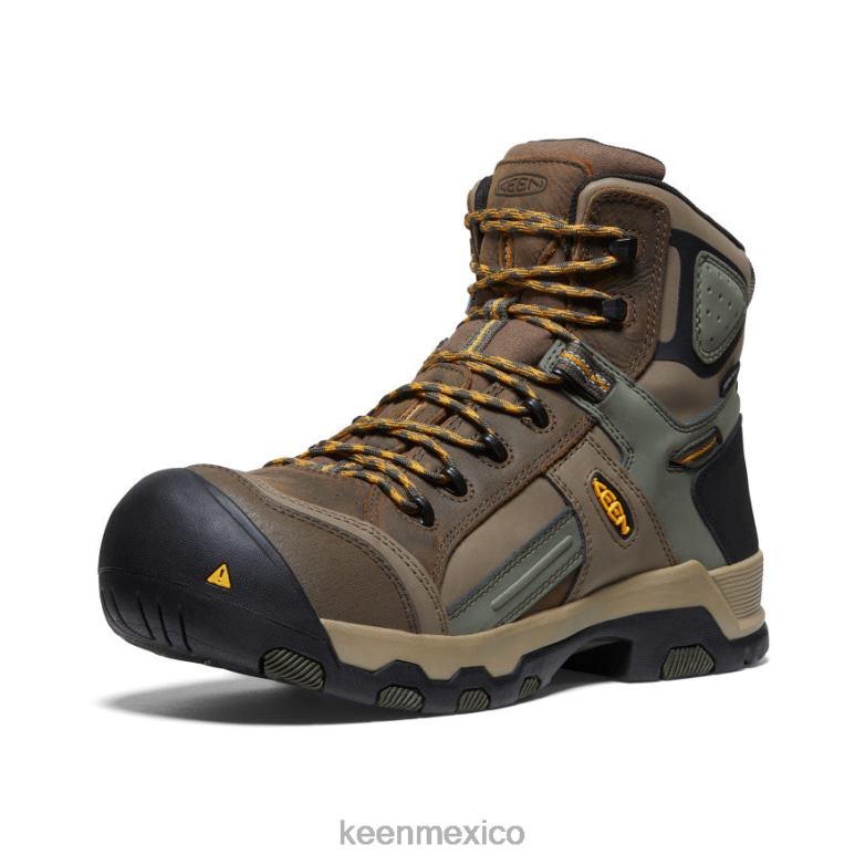 KEEN davenport al impermeable medio (puntera compuesta) hombres shitake/noche del bosque calzado TXRFD289