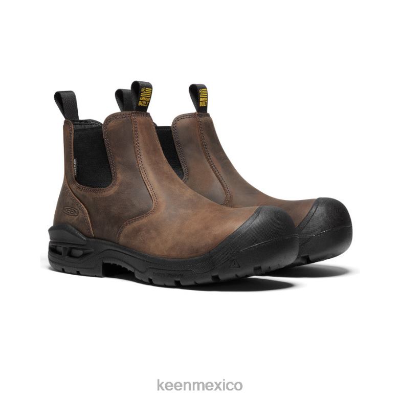 KEEN juneau romeo impermeable (puntera blanda) hombres tierra oscura/negro calzado TXRFD364