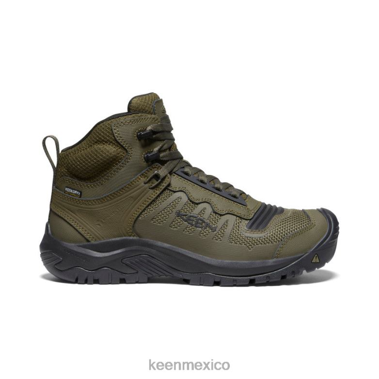 KEEN reno kbf impermeable medio (puntera blanda) hombres oliva oscuro/negro calzado TXRFD6