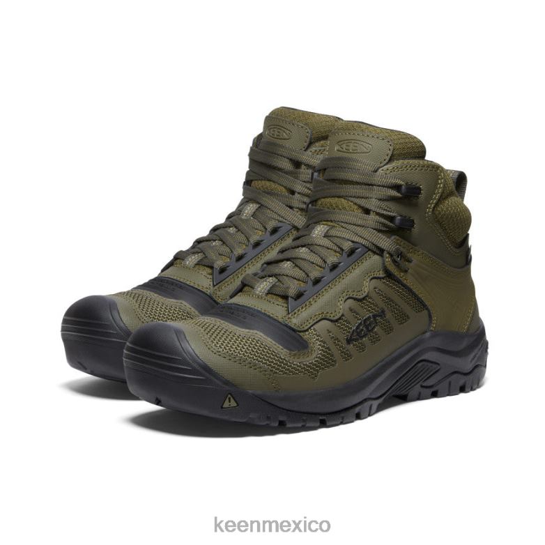 KEEN reno kbf impermeable medio (puntera blanda) hombres oliva oscuro/negro calzado TXRFD6