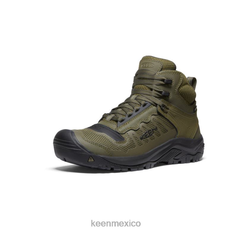 KEEN reno kbf impermeable medio (puntera blanda) hombres oliva oscuro/negro calzado TXRFD6
