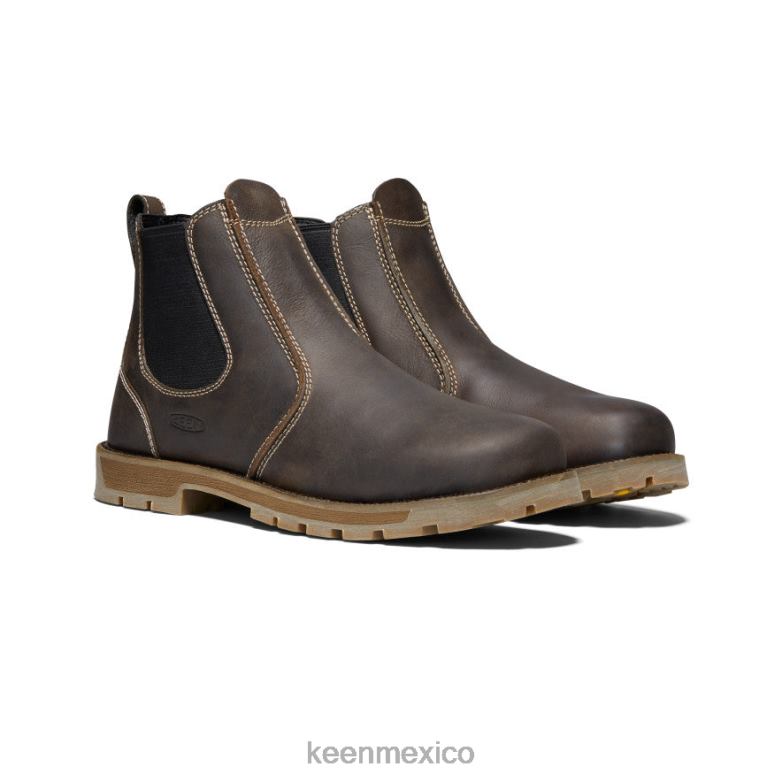 KEEN seattle romeo (dedo blando) hombres marrón cascada/negro calzado TXRFD306