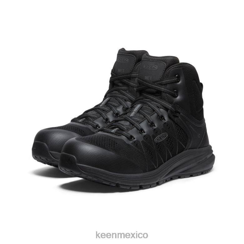 KEEN vista energy mid int met (puntera de fibra de carbono) hombres Cuervo negro calzado TXRFD38