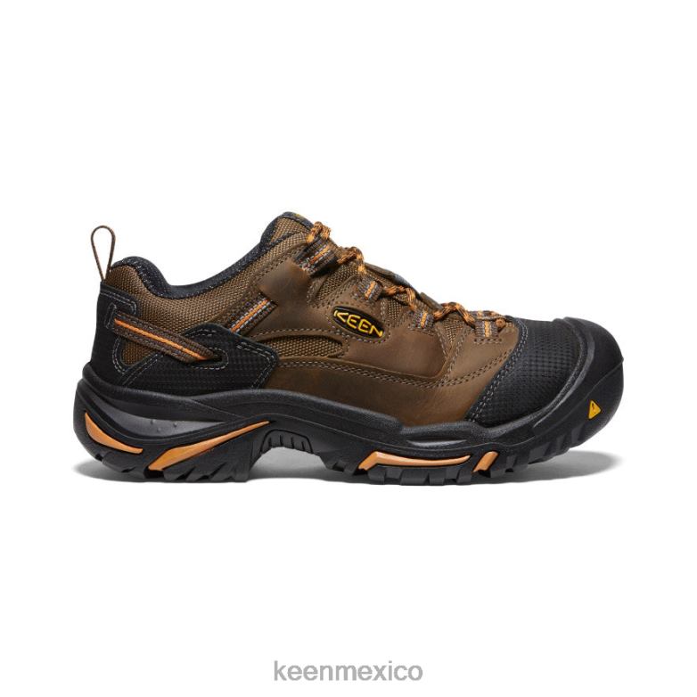 KEEN Braddock bajo (punta blanda) hombres cascada/ocre naranja calzado TXRFD349