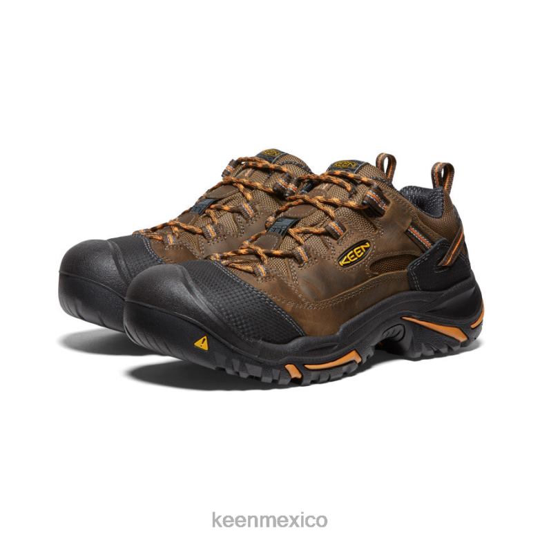KEEN Braddock bajo (punta blanda) hombres cascada/ocre naranja calzado TXRFD349