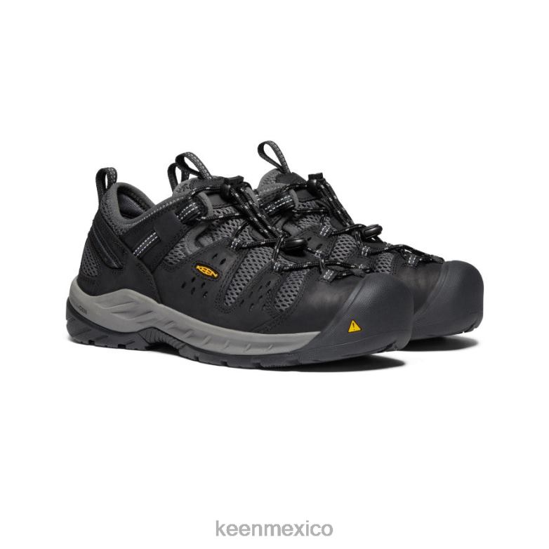 KEEN atlanta cool ii (puntera de acero) hombres negro/sombra oscura calzado TXRFD277