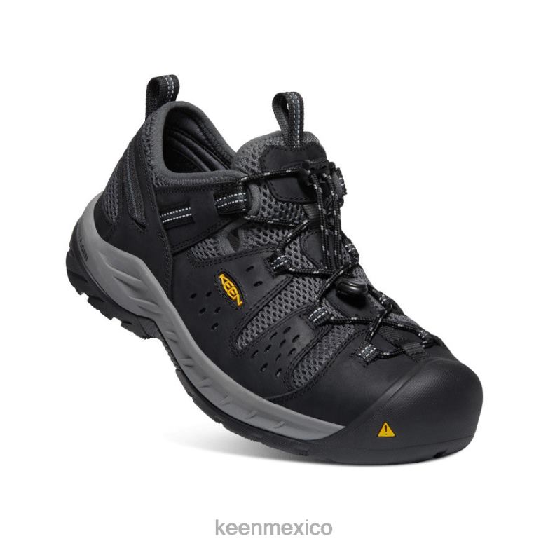 KEEN atlanta cool ii (puntera de acero) hombres negro/sombra oscura calzado TXRFD277