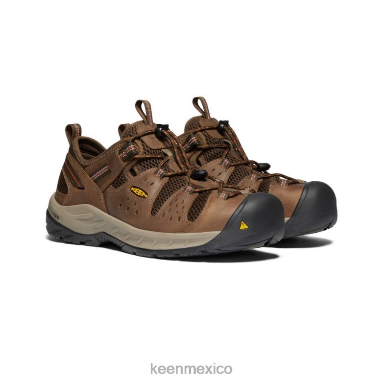 KEEN atlanta cool ii (puntera de acero) hombres shitake/óxido calzado TXRFD278