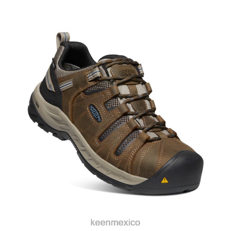 KEEN pedernal ii impermeable (puntera de acero) hombres marrón cascada/azul orión calzado TXRFD280