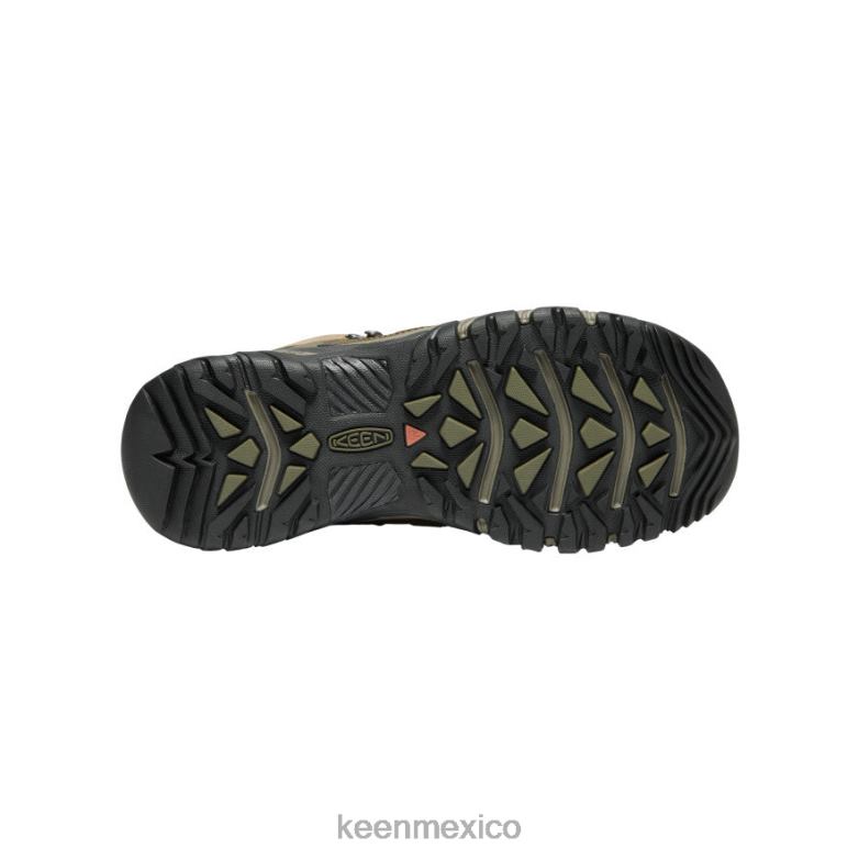 KEEN Targhee ventilación media hombres olivia/cordón elástico calzado TXRFD310