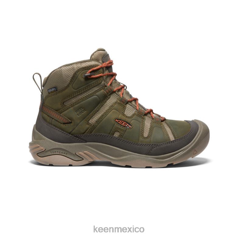 KEEN bota impermeable circadia hombres oliva oscuro/arcilla de alfarero calzado TXRFD73