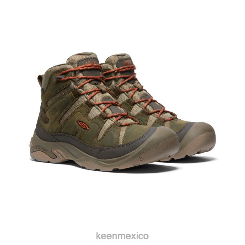 KEEN bota impermeable circadia hombres oliva oscuro/arcilla de alfarero calzado TXRFD73
