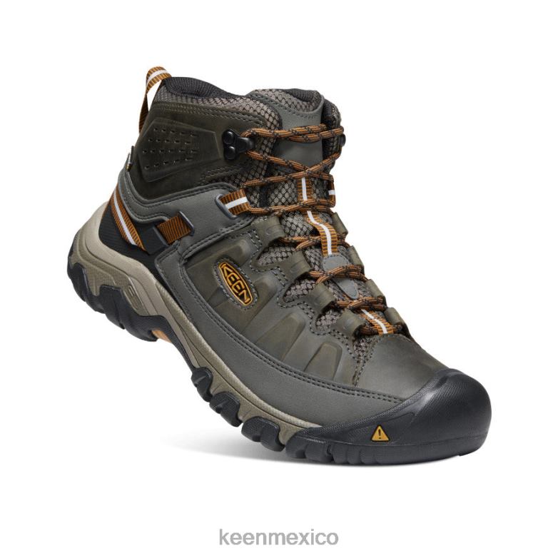 KEEN targhee iii impermeable medio ancho hombres negro oliva/marrón dorado calzado TXRFD246