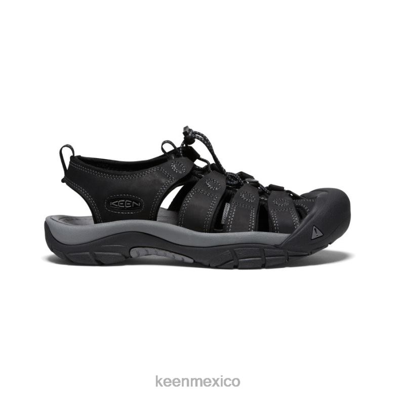 KEEN cuero newport hombres negro/gris acero calzado TXRFD133