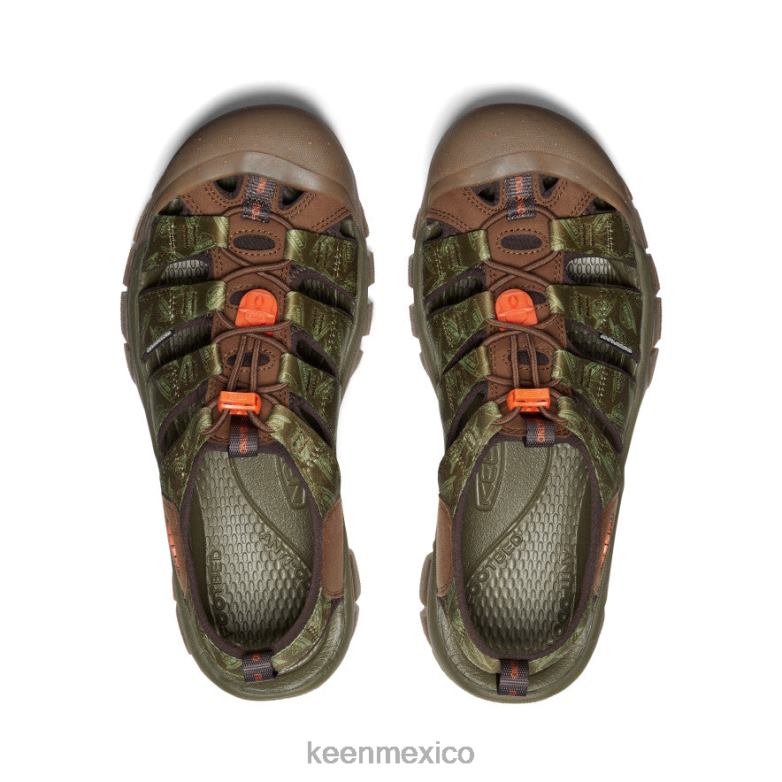 KEEN newport retro x oso ahumado hombres oso ahumado/oliva militar calzado TXRFD82