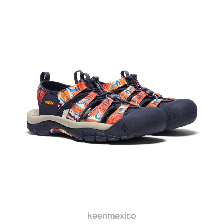 KEEN newport x al aire libre afro hombres naranja maravilloso/azul marino calzado TXRFD85