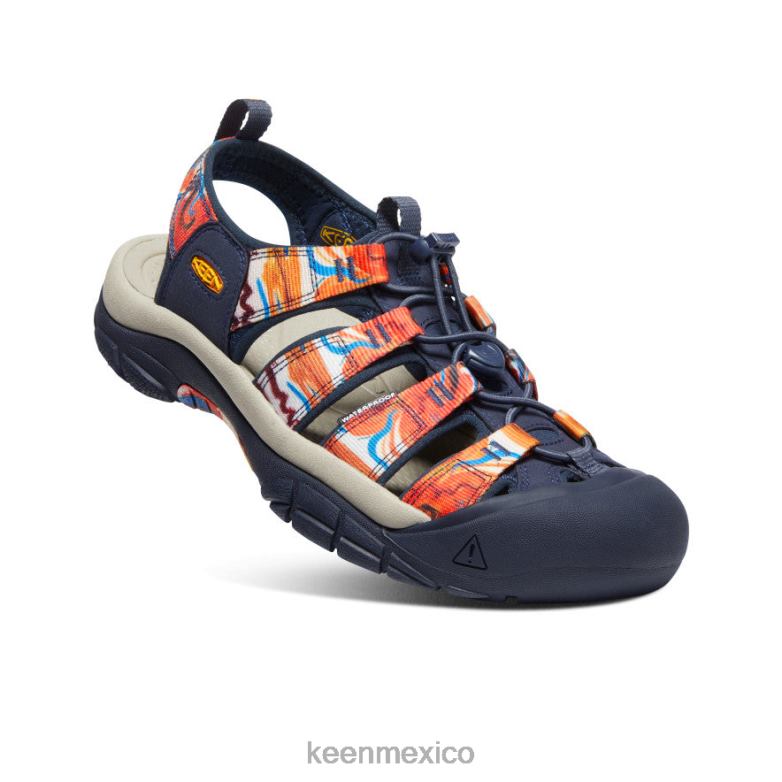 KEEN newport x al aire libre afro hombres naranja maravilloso/azul marino calzado TXRFD85
