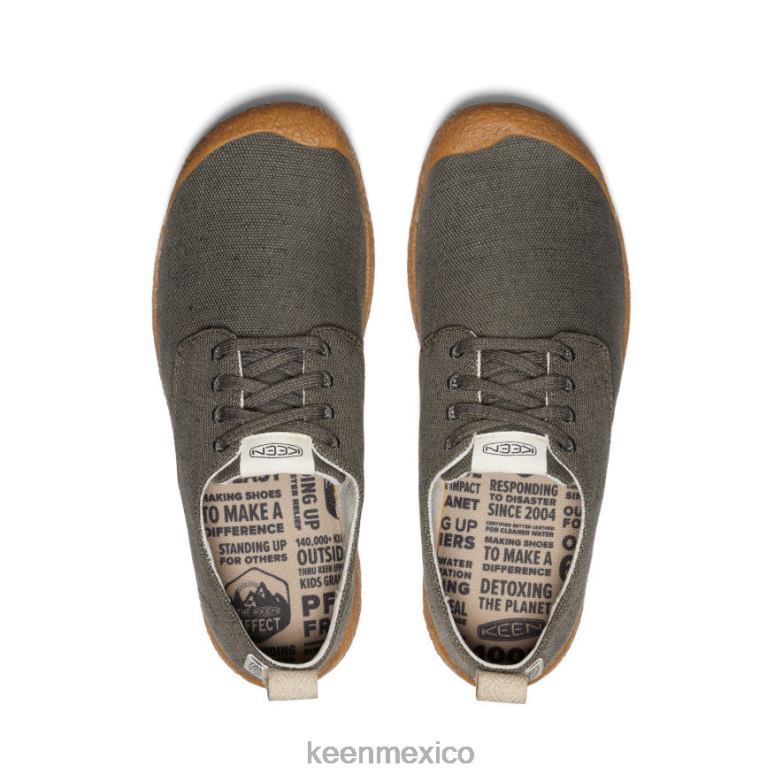 KEEN derbi de lona mosey hombres oliva negro calzado TXRFD28