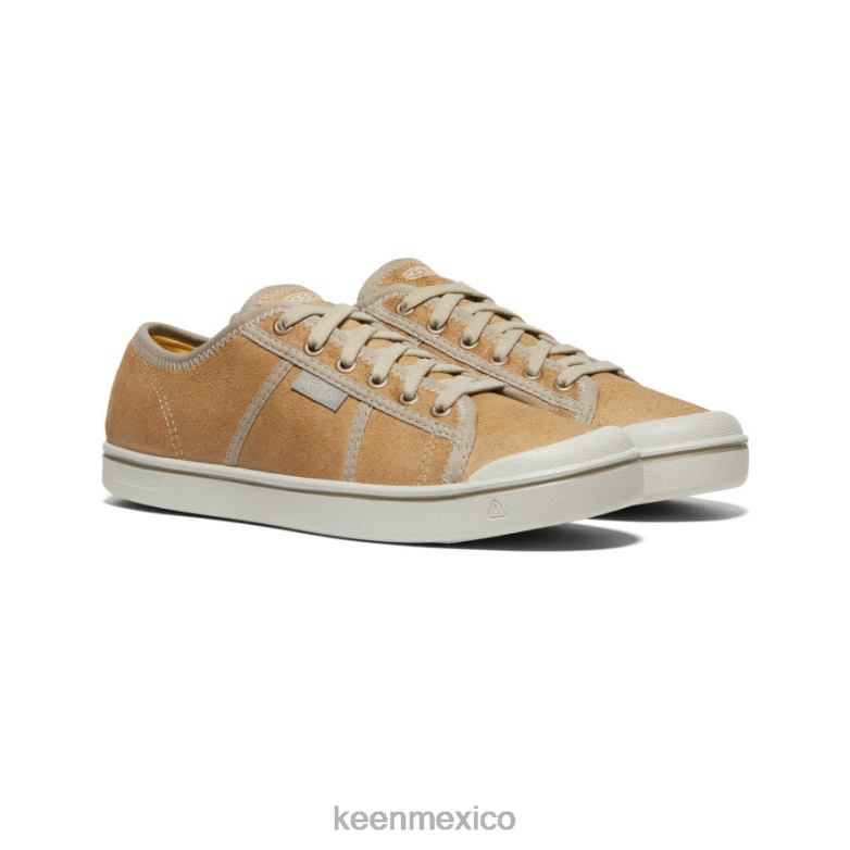 KEEN zapatillas eldon de cuero cosecha hombres beige/abedul plateado calzado TXRFD285