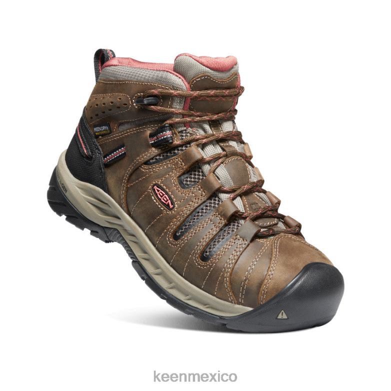 KEEN Bota impermeable Flint II (puntera blanda) mujer marrón cascada/polvo de ladrillo calzado TXRFD608