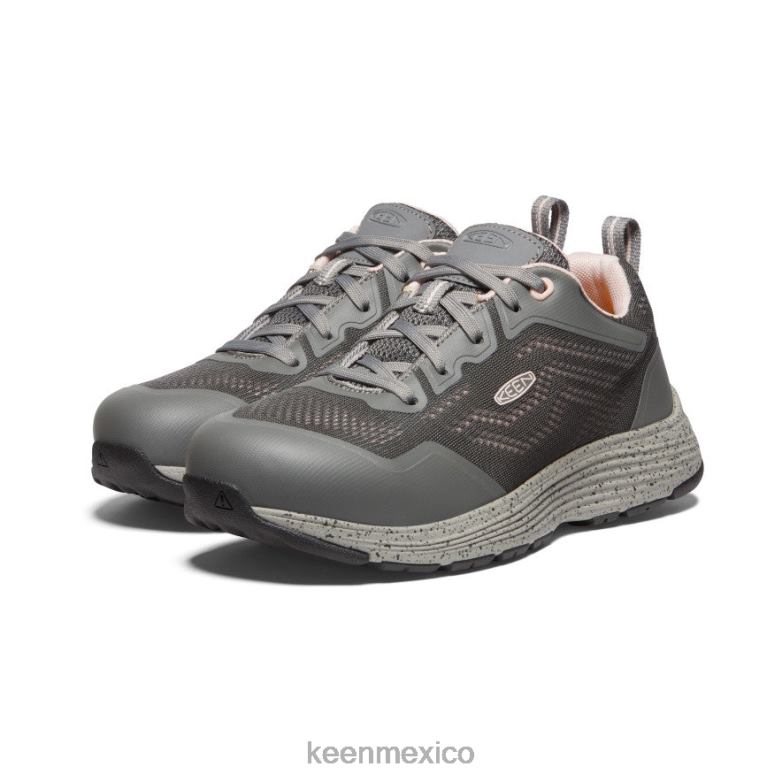KEEN sparta 2 (puntera de aluminio) mujer Látigo gris acero/melocotón calzado TXRFD460