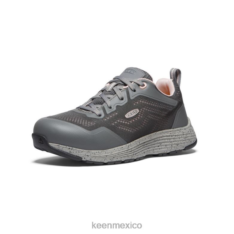 KEEN sparta 2 (puntera de aluminio) mujer Látigo gris acero/melocotón calzado TXRFD460