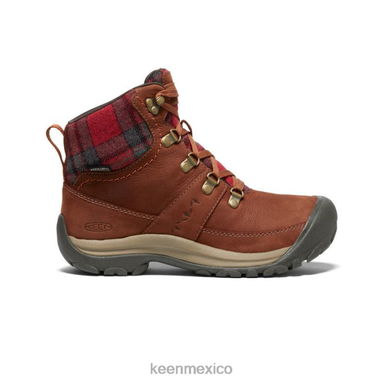 KEEN bota impermeable de invierno kaci iii mujer caparazón de tortuga/cuadros rojos calzado TXRFD677