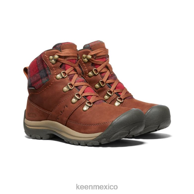 KEEN bota impermeable de invierno kaci iii mujer caparazón de tortuga/cuadros rojos calzado TXRFD677