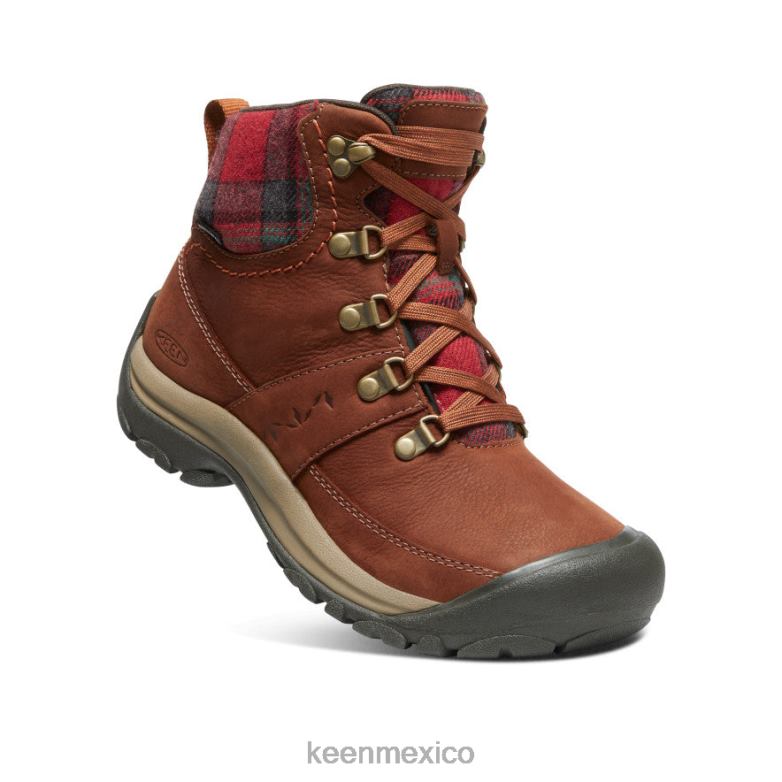 KEEN bota impermeable de invierno kaci iii mujer caparazón de tortuga/cuadros rojos calzado TXRFD677
