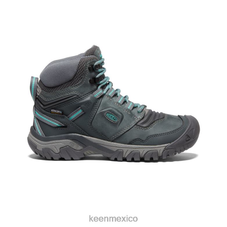 KEEN bota impermeable ridge flex mujer gris acero/porcelana calzado TXRFD574