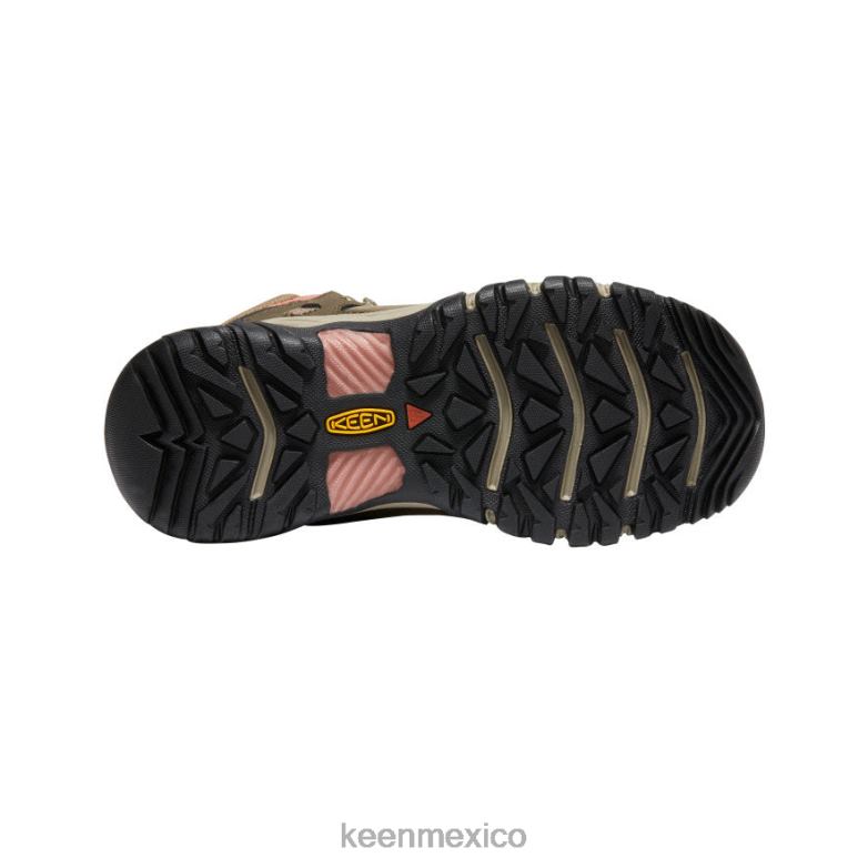 KEEN bota impermeable ridge flex mujer lobo de madera/polvo de ladrillo calzado TXRFD573