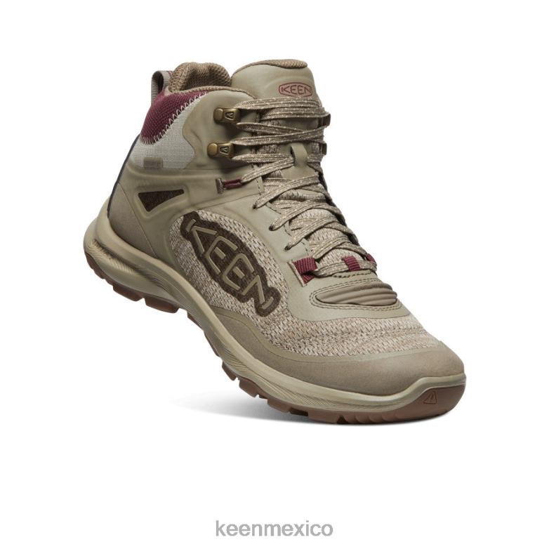 KEEN bota impermeable terradora flex mujer plaza topo/vino Windsor calzado TXRFD583
