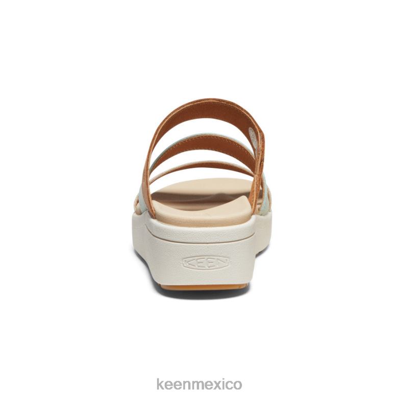 KEEN diapositiva de electividad mujer cuero natural/claramente aguamarina calzado TXRFD442